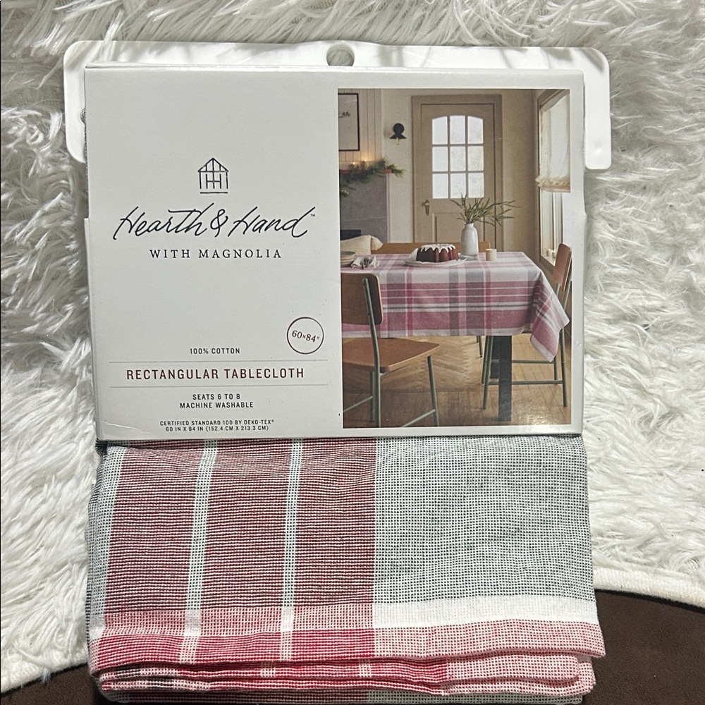 Hearth & Hand with Magnolia Target 60"x84" Rectangular Holiday Tablecloth NEW